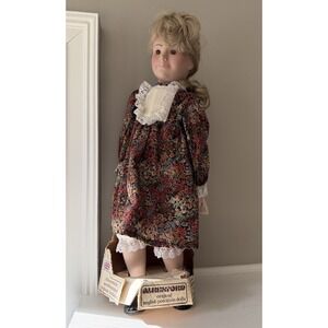 24" Alresford English Porcelain Doll 1980s Victorian Dress w/ Box